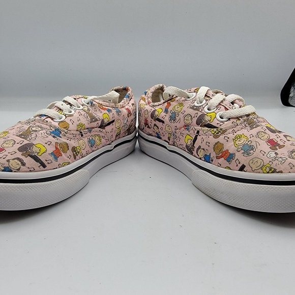 Vans Baby 721356 Pink Canvas Peanuts Gang Lace Up - Picture 2 of 11